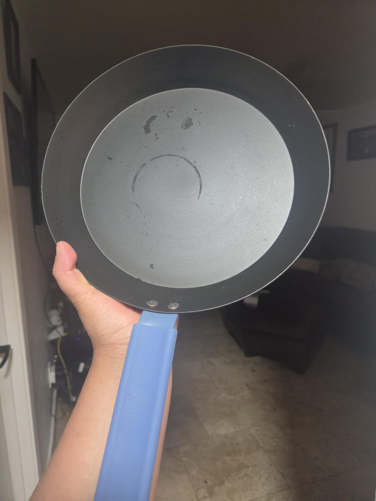 12 IN Carbon Steel Frying Pan, Pre-Seasoned Nitrided Preseasoned Skillet customer photo 2