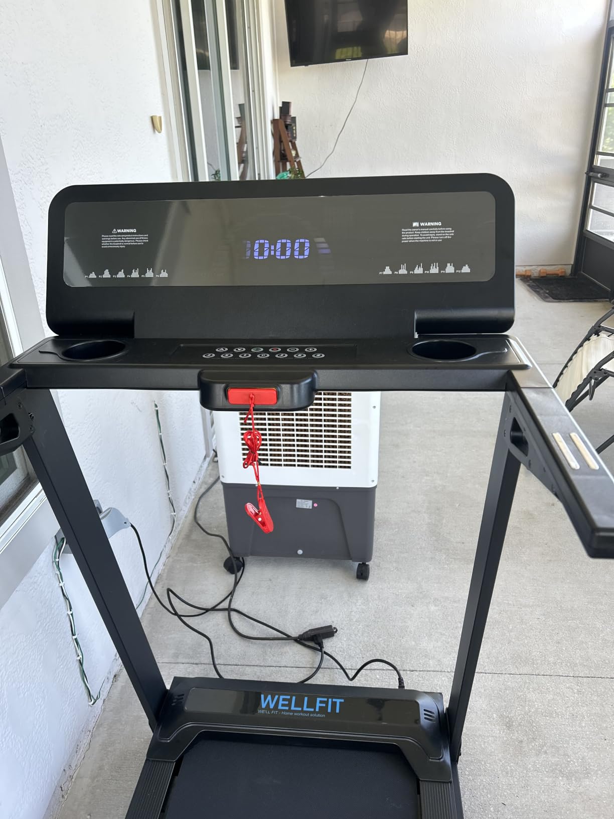 WELLFIT Treadmill with 15% Auto Incline, Foldable Heavy Duty Treadmill | 5.0HP, 10 MPH, 500 lbs Capacity, 20'' x 50'' Running Area Treadmills with Pulse Sensor, Bluetooth Player & Large LED Display customer photo 2