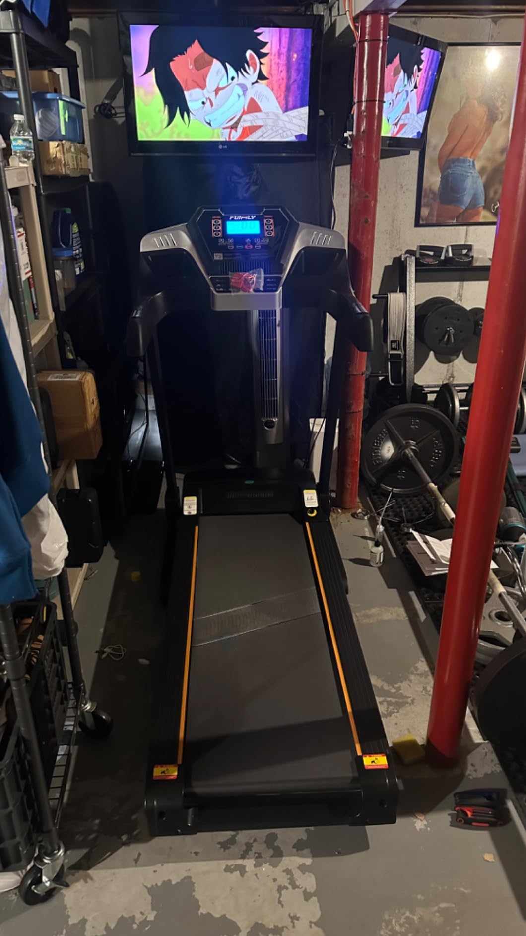 Treadmill with 20% Auto Incline, FUNMILY 4.5HP Heavy Duty Treadmill for Home, 400 lb Weight Capacity Folding Running Machine, Smart Data Monitoring/Shock Absorption/Large LED Display customer photo 2