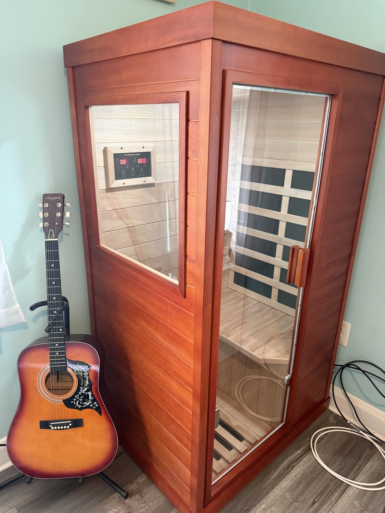 Traditional Steam Sauna 3-4 Person Outdoor Indoor Home Spa Sauna 6KW Heater customer photo 2
