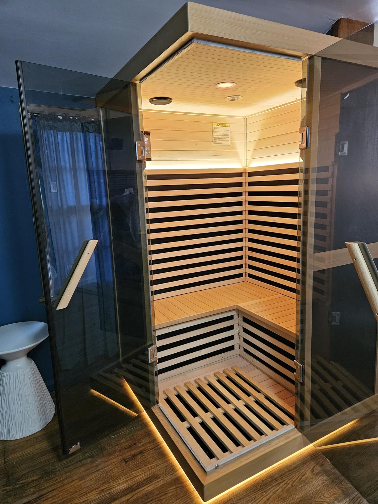 Barrel Steam Sauna Outdoor 4-6 Person 9KW Heater for Backyard Patio Deck customer photo 2