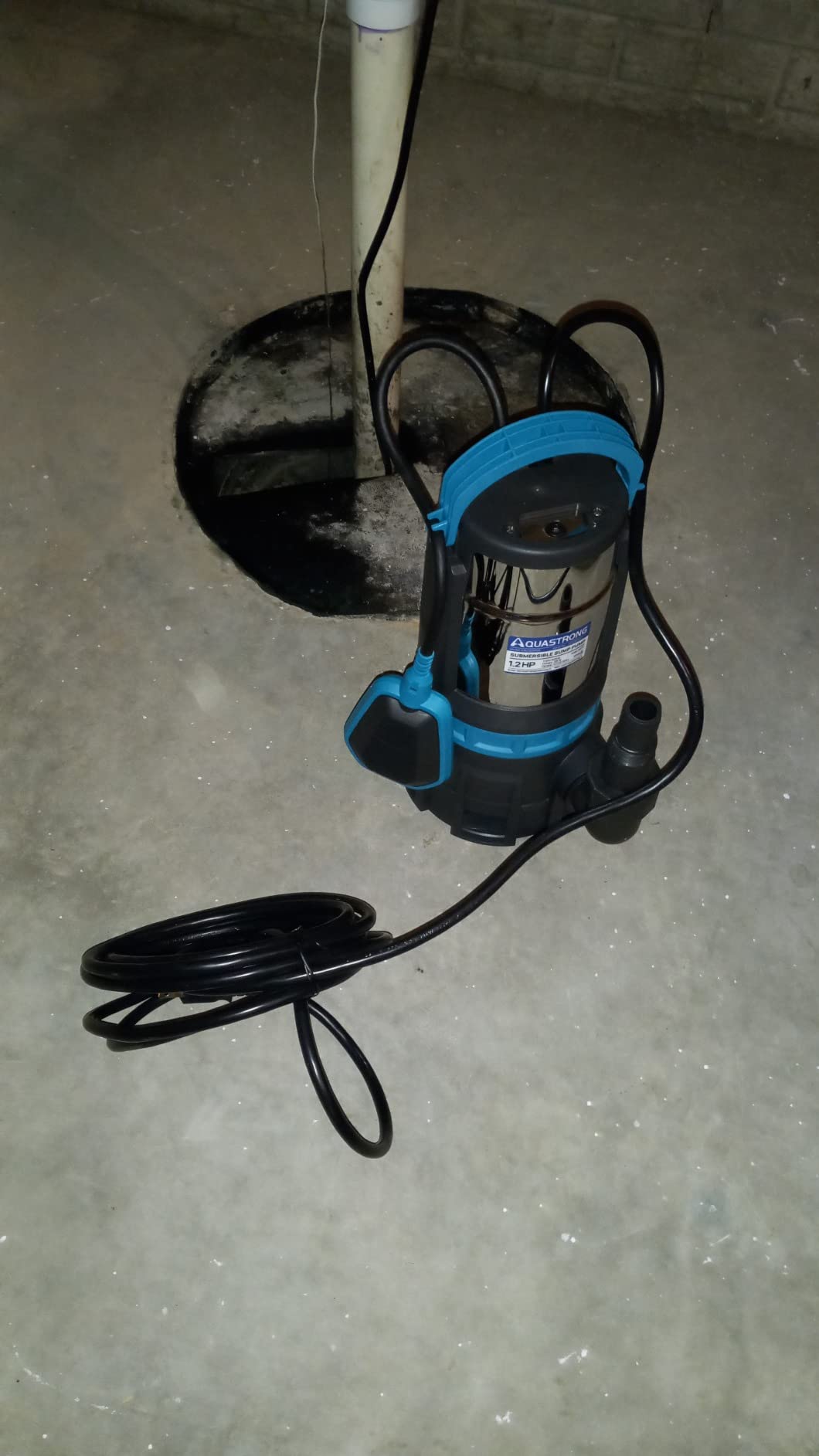 Aquastrong 1 HP Sewage Grinder Pump, 115V 4200 GPH Sewage/Effluent Pump customer photo 2