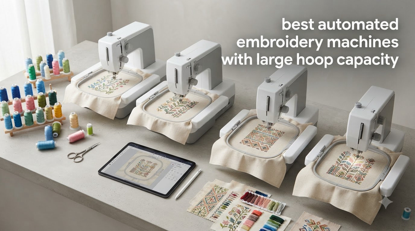 best automated embroidery machines with large hoop capacity