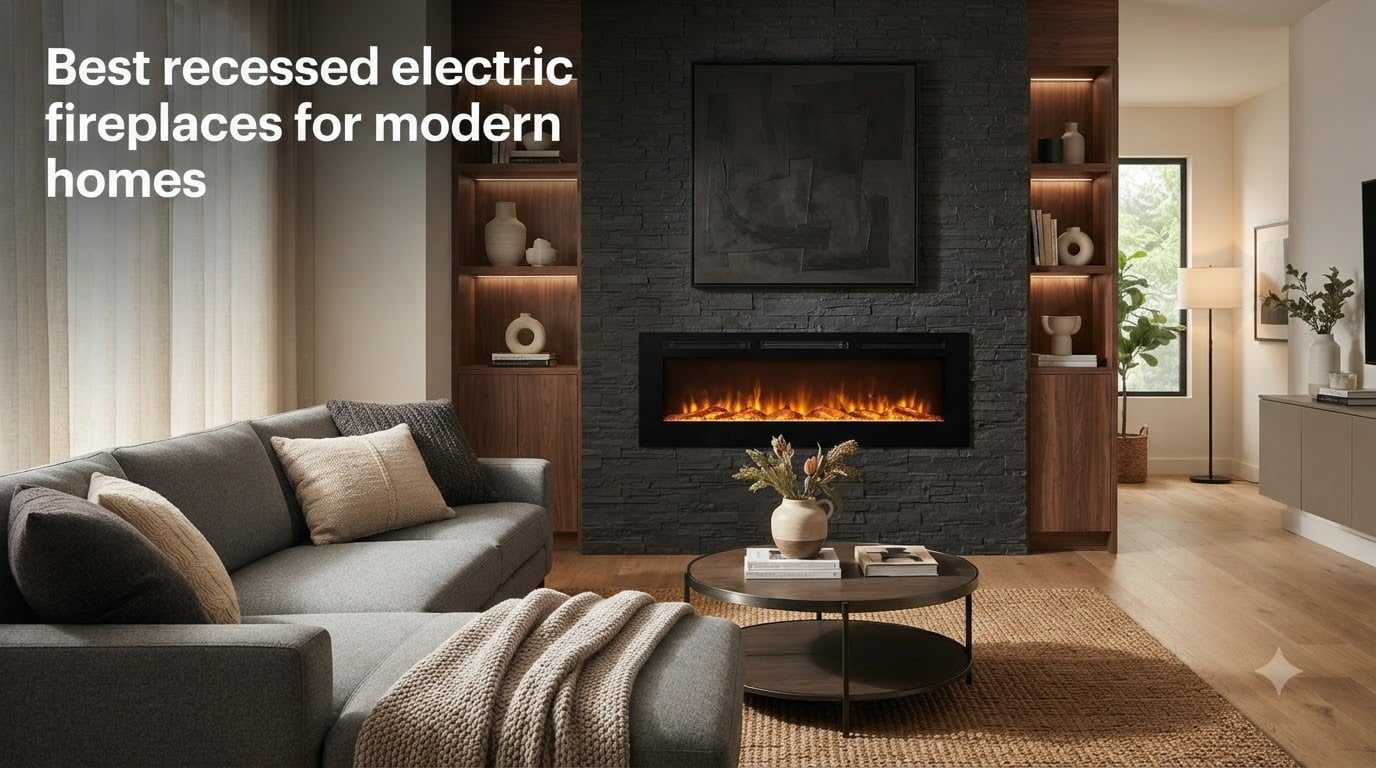 Best recessed electric fireplaces for modern homes