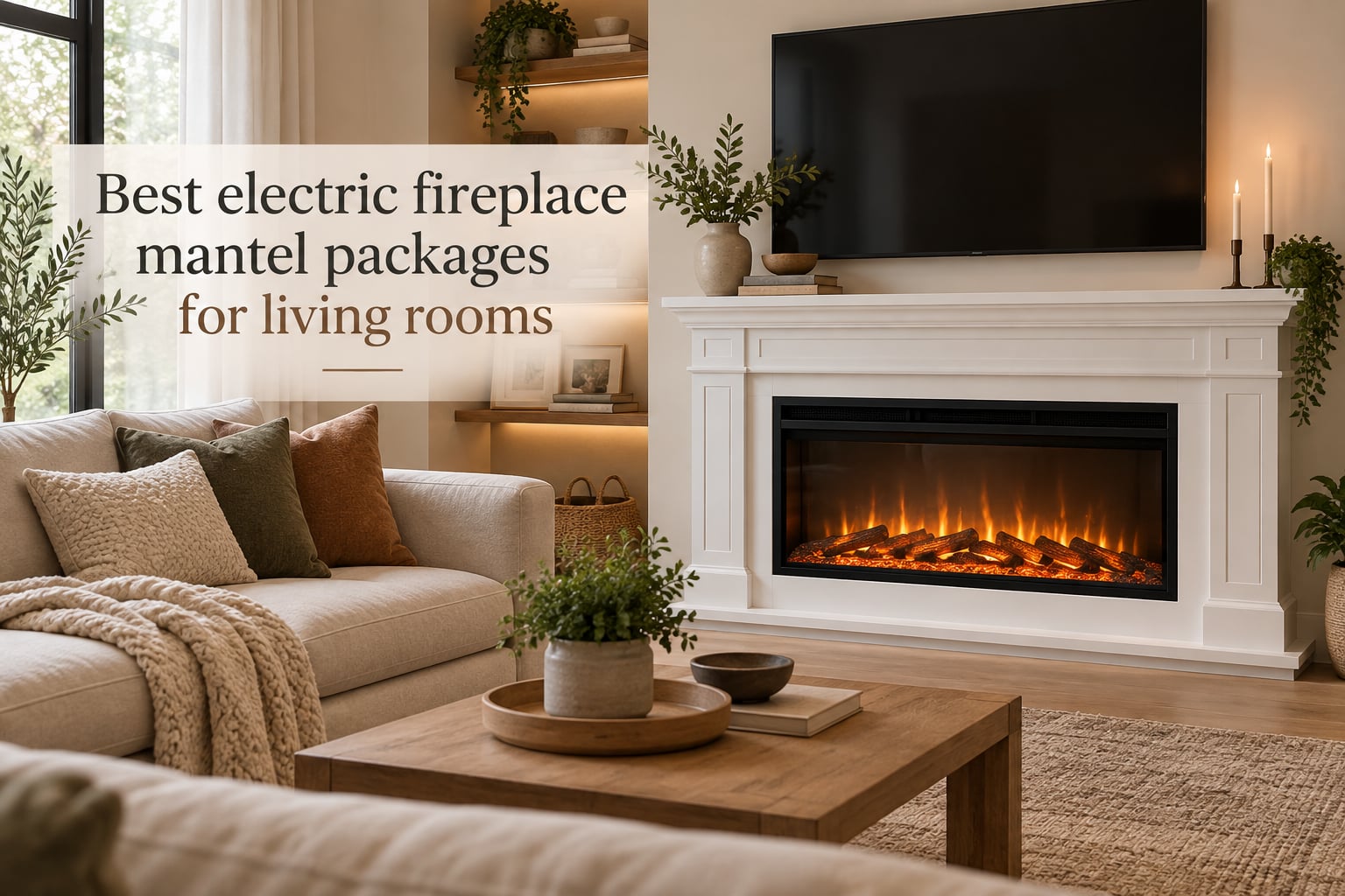 Best electric fireplace mantel packages for living rooms