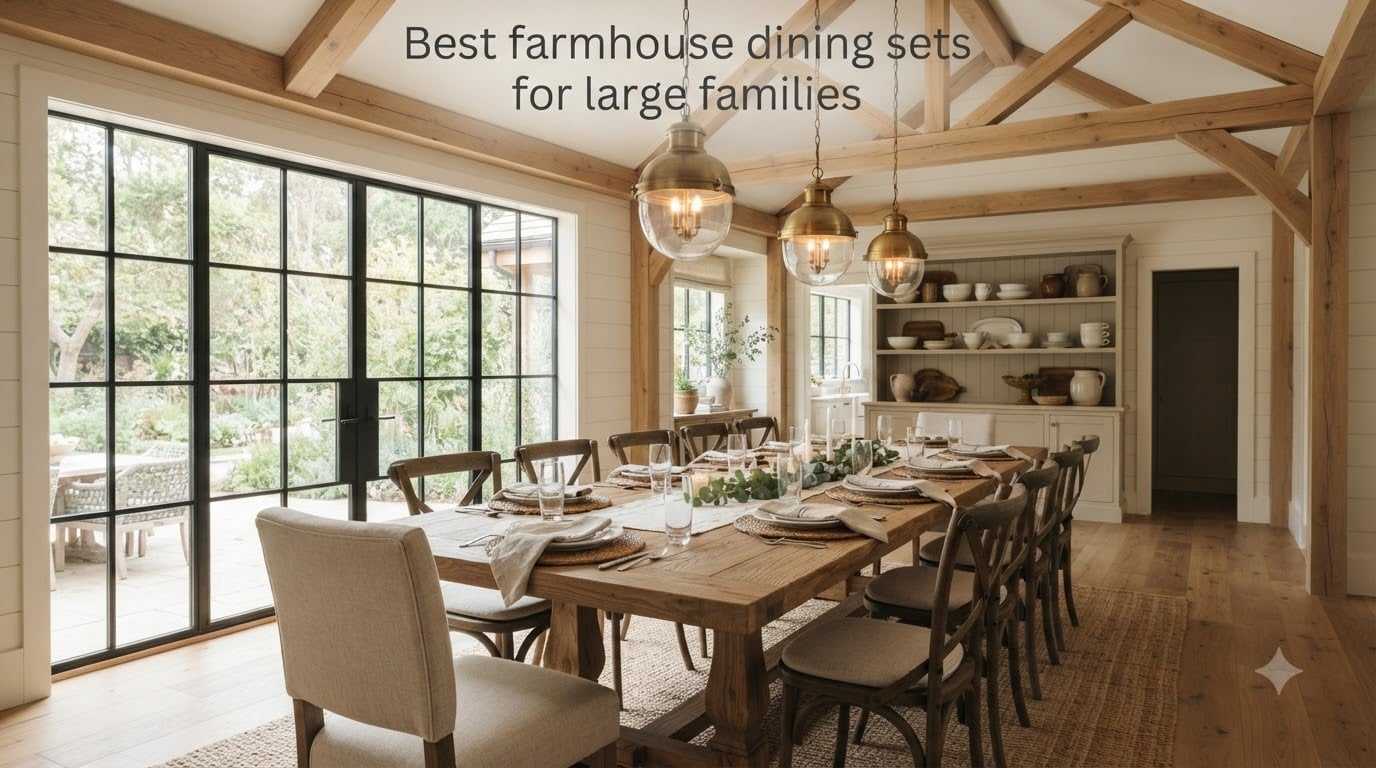 Best farmhouse dining sets for large families