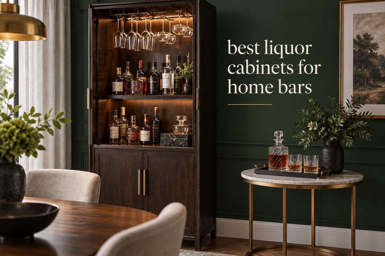 best liquor cabinets for home bars