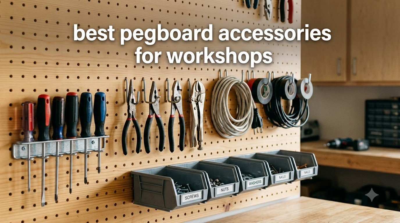 best pegboard accessories for workshops