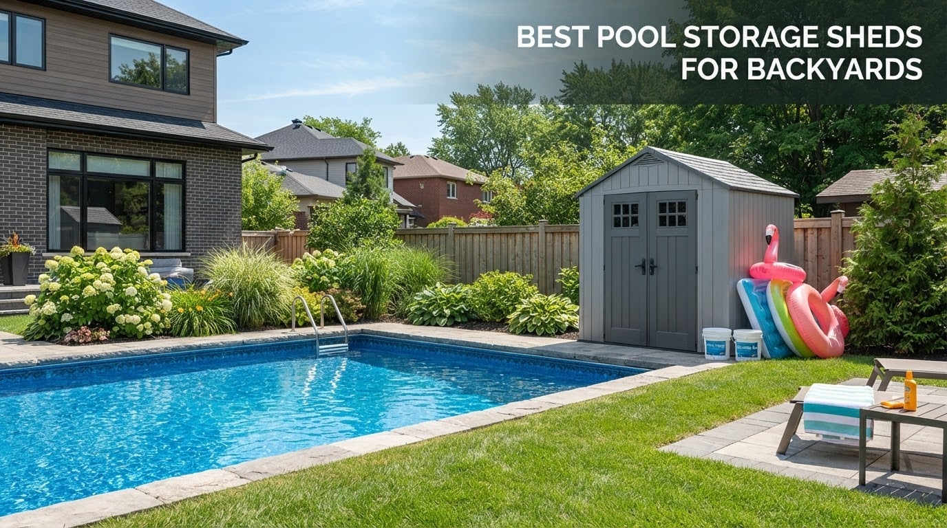 best pool storage sheds for backyards