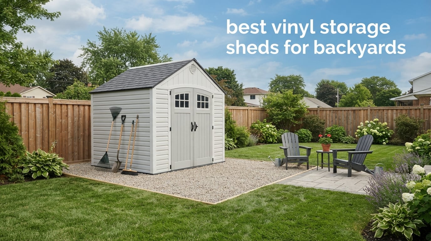 best vinyl storage sheds for backyards