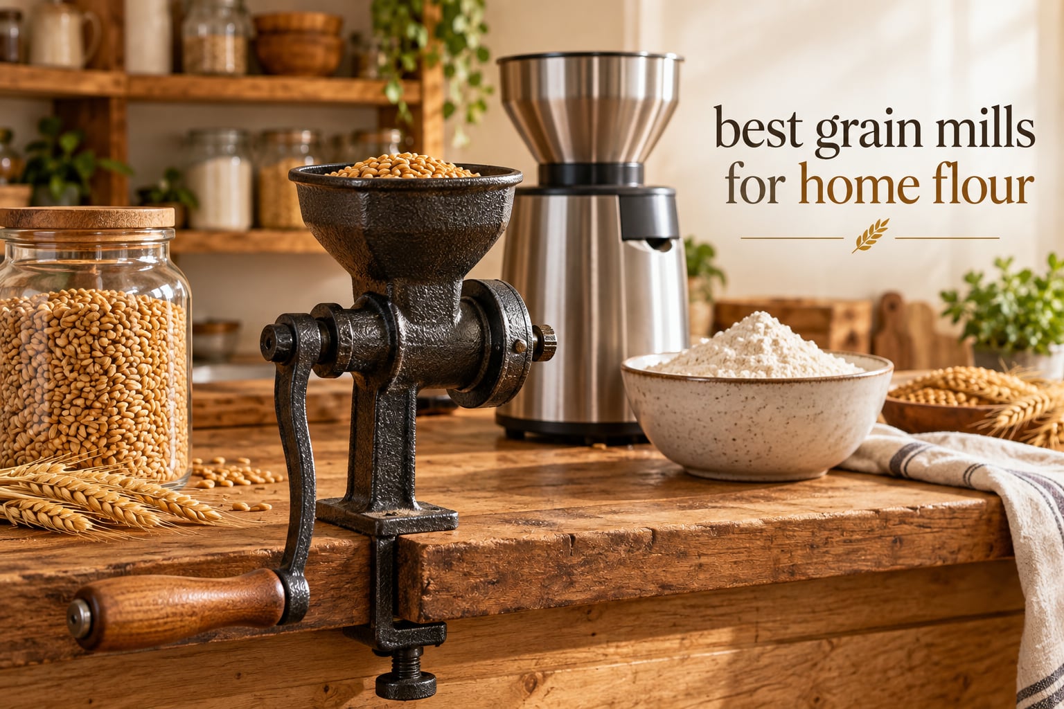 best grain mills for home flour