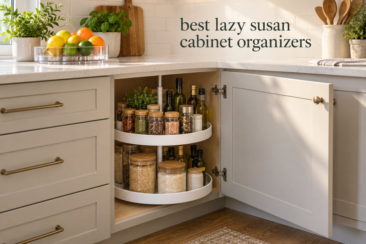 best lazy susan cabinet organizers