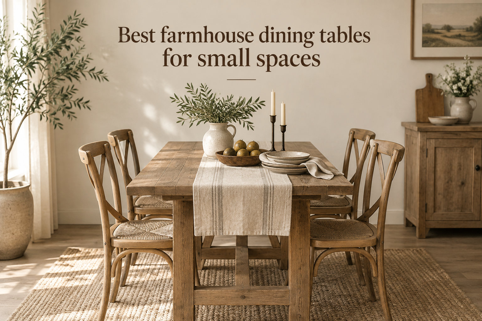 Best farmhouse dining tables for small spaces
