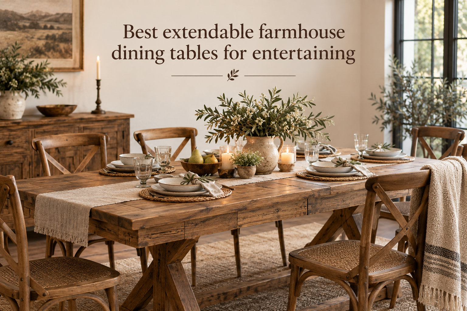 Best extendable farmhouse dining tables for entertaining