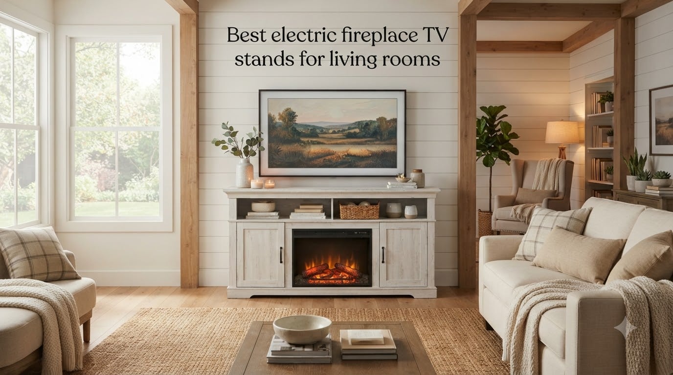 Best electric fireplace TV stands for living rooms