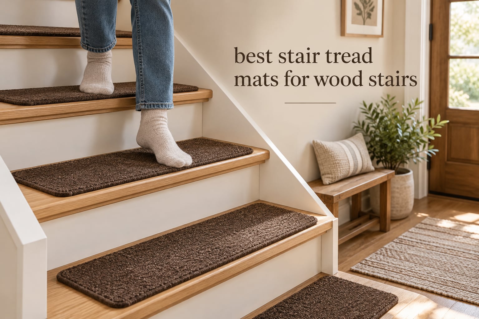 best stair tread mats for wood stairs