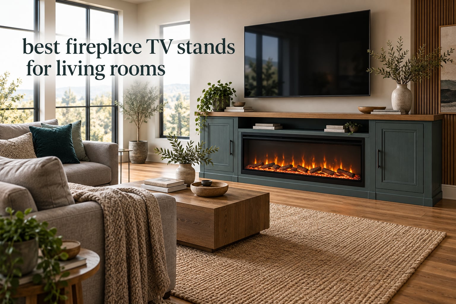 best fireplace TV stands for living rooms