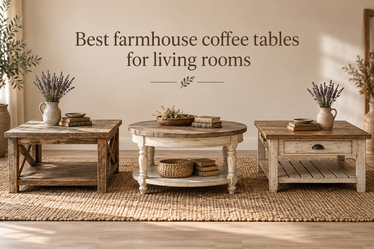 Best farmhouse coffee tables for living rooms