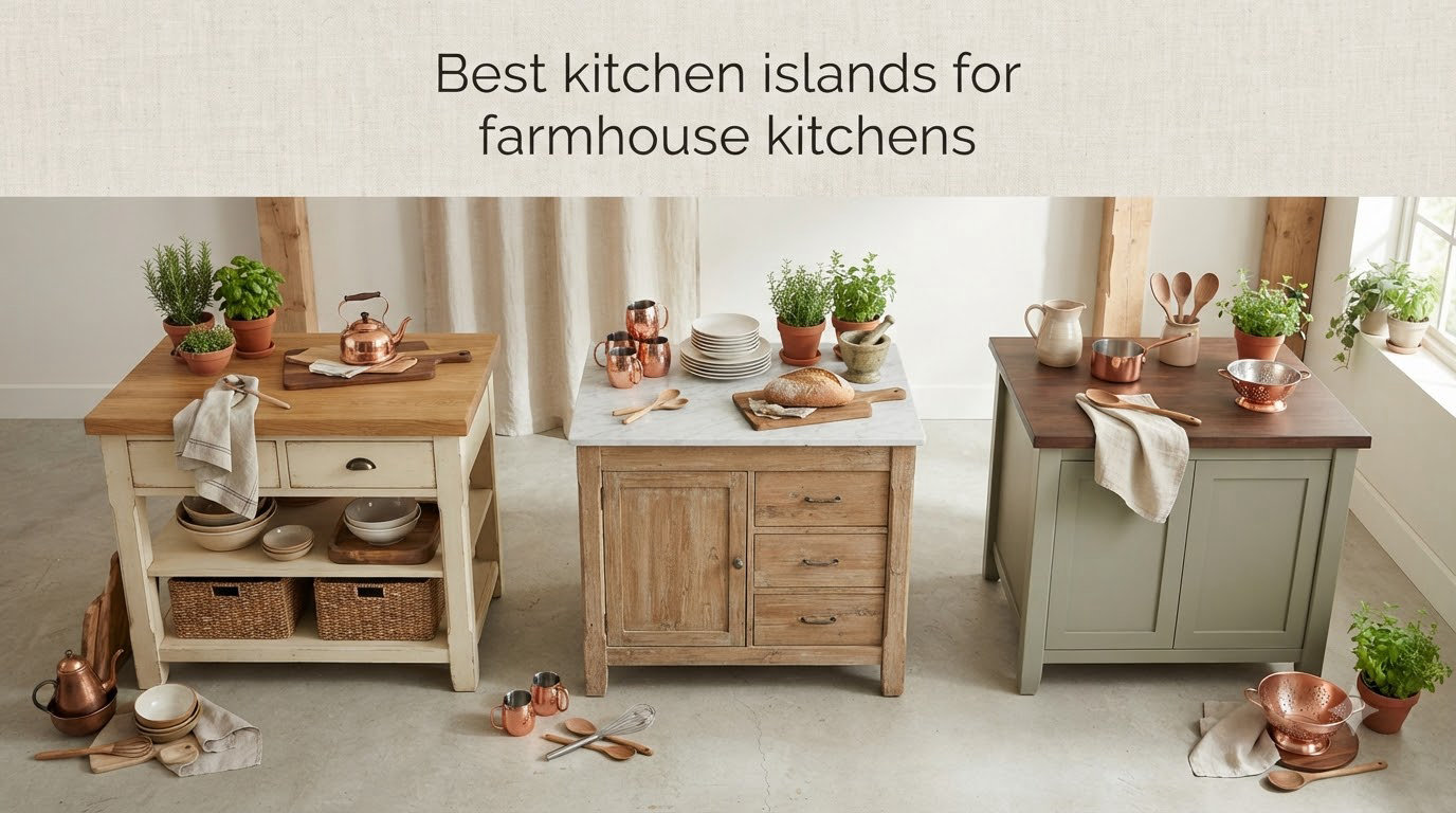 Best kitchen islands for farmhouse kitchens