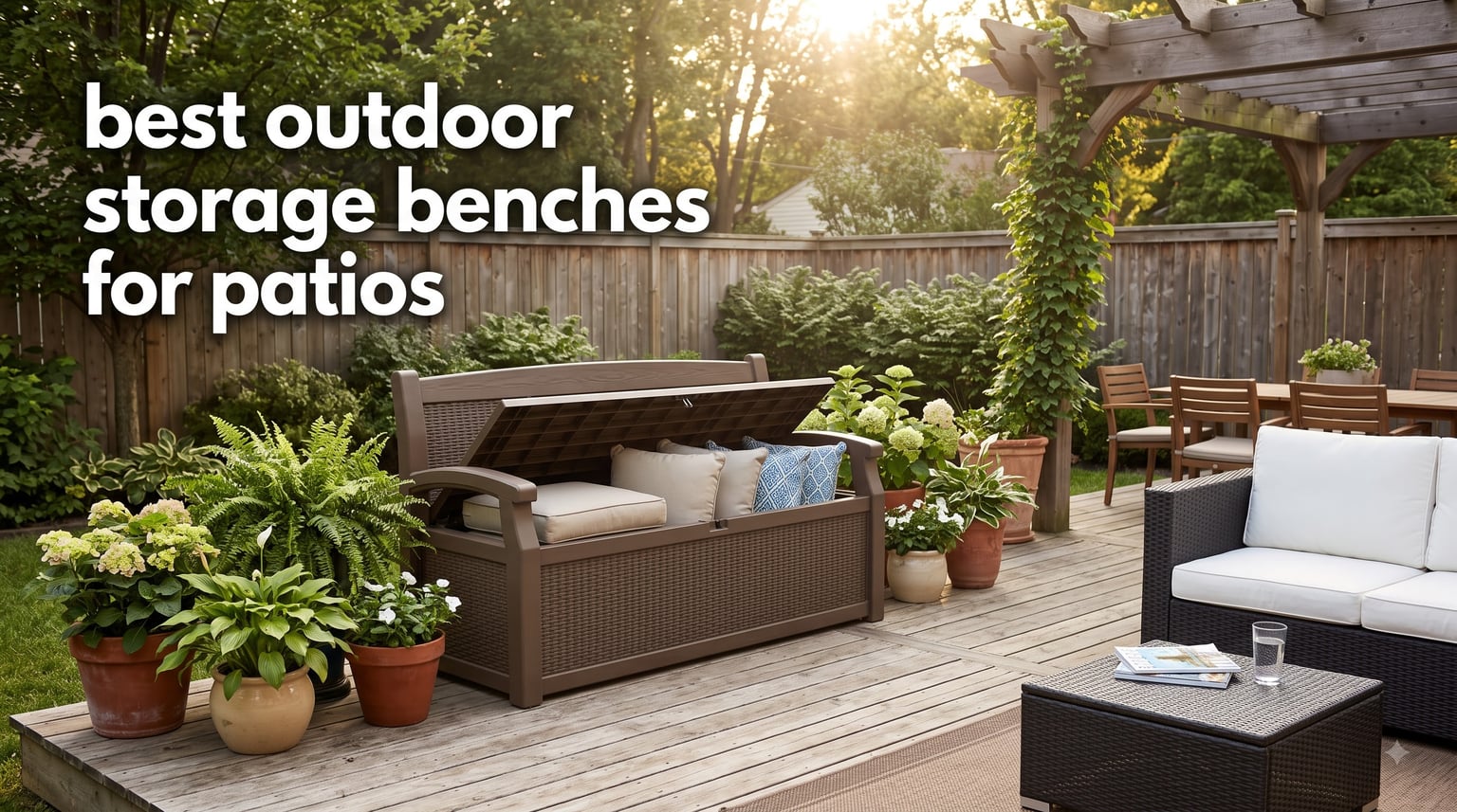 best outdoor storage benches for patios