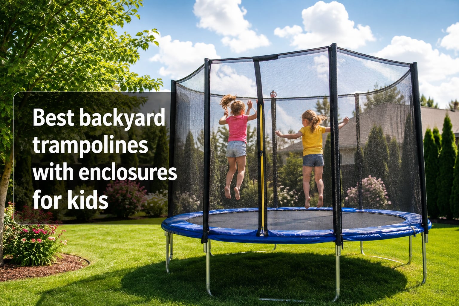Best backyard trampolines with enclosures for kids
