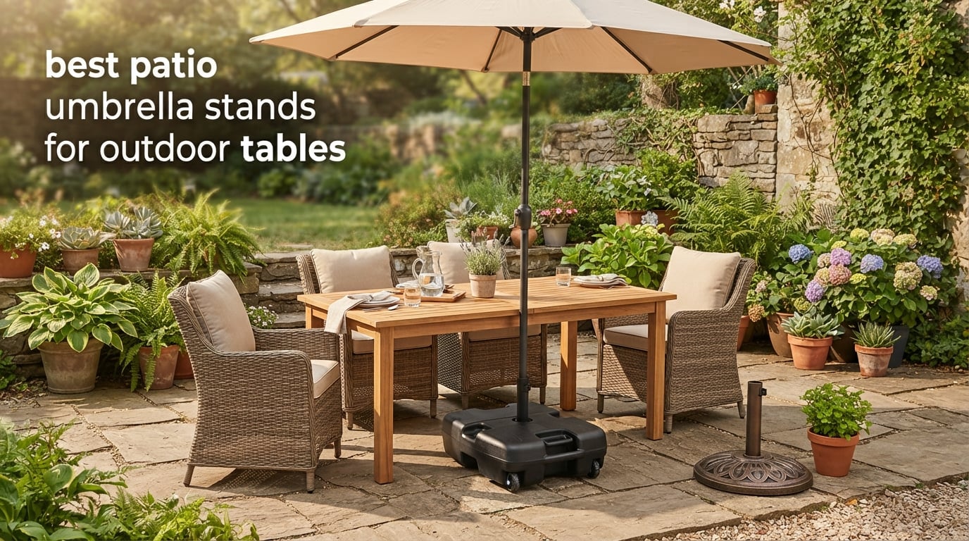 best patio umbrella stands for outdoor tables