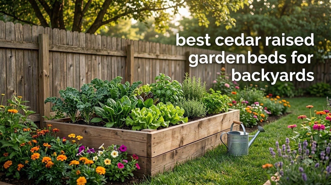 best cedar raised garden beds for backyards