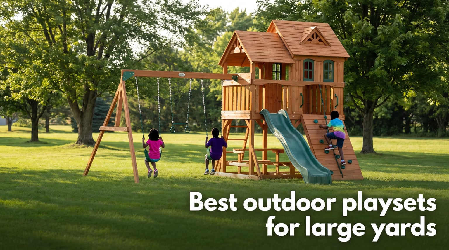 Best outdoor playsets for large yards