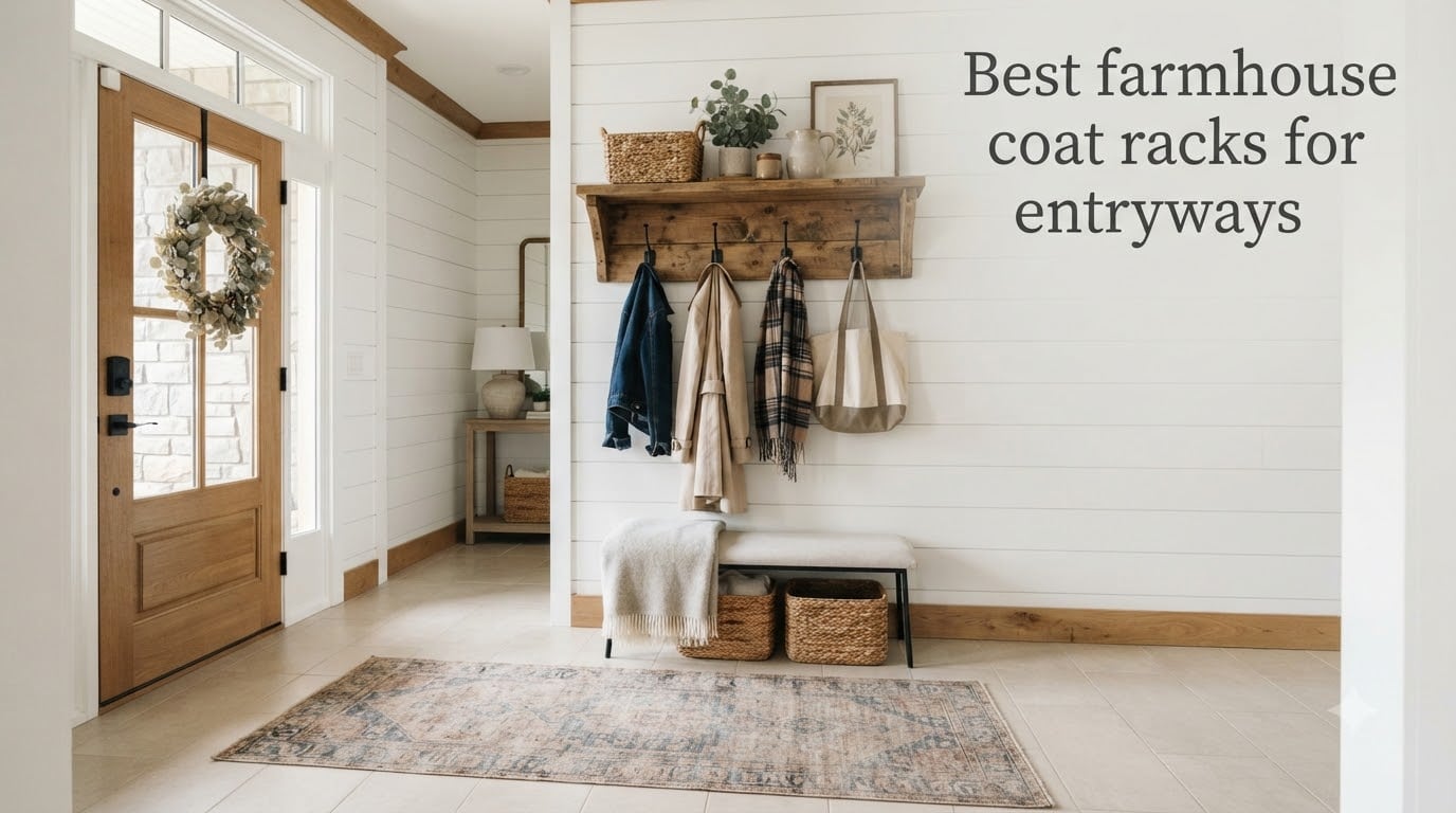 Best farmhouse coat racks for entryways