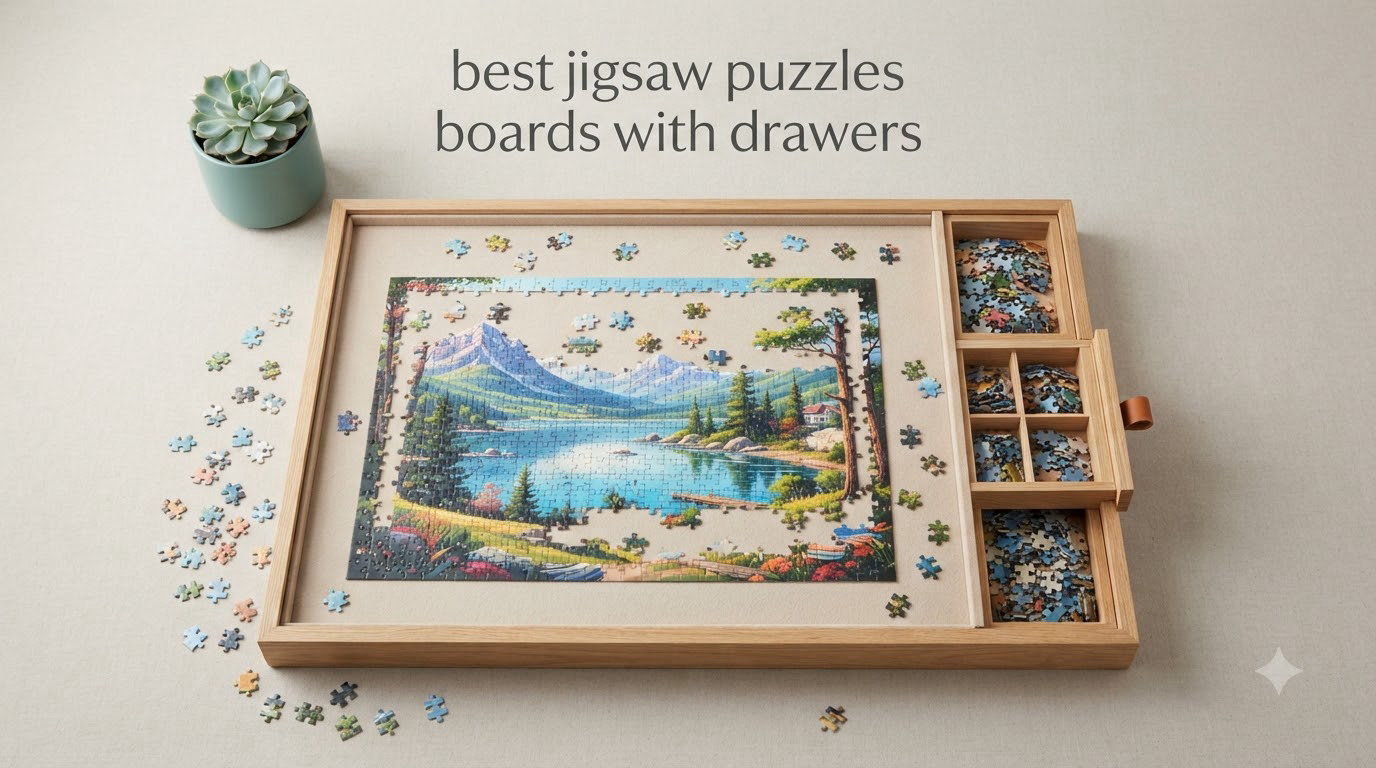 best jigsaw puzzles boards with drawers