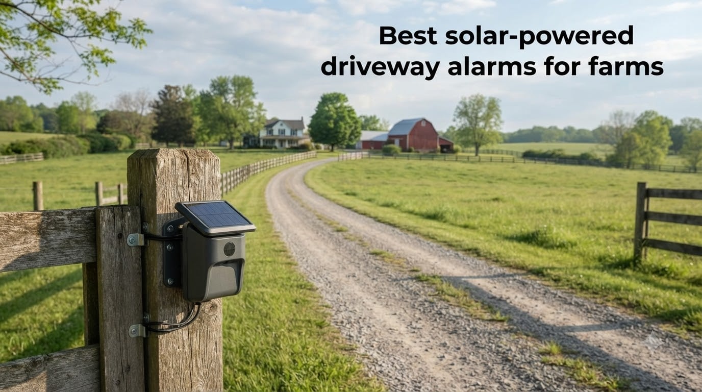 Best solar-powered driveway alarms for farms