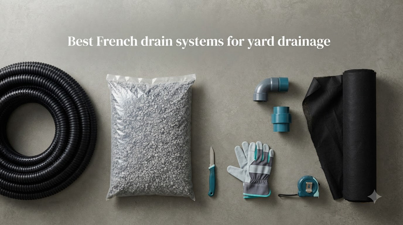 Best French drain systems for yard drainage