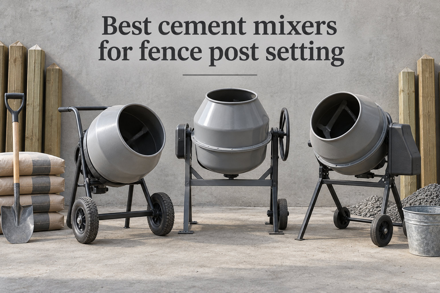 Best cement mixers for fence post setting