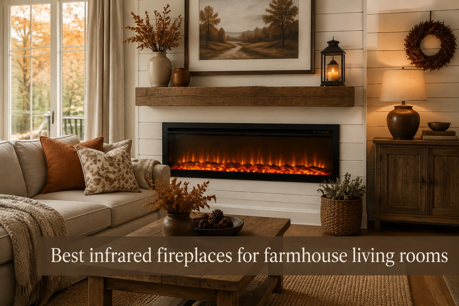 Best infrared fireplaces for farmhouse living rooms