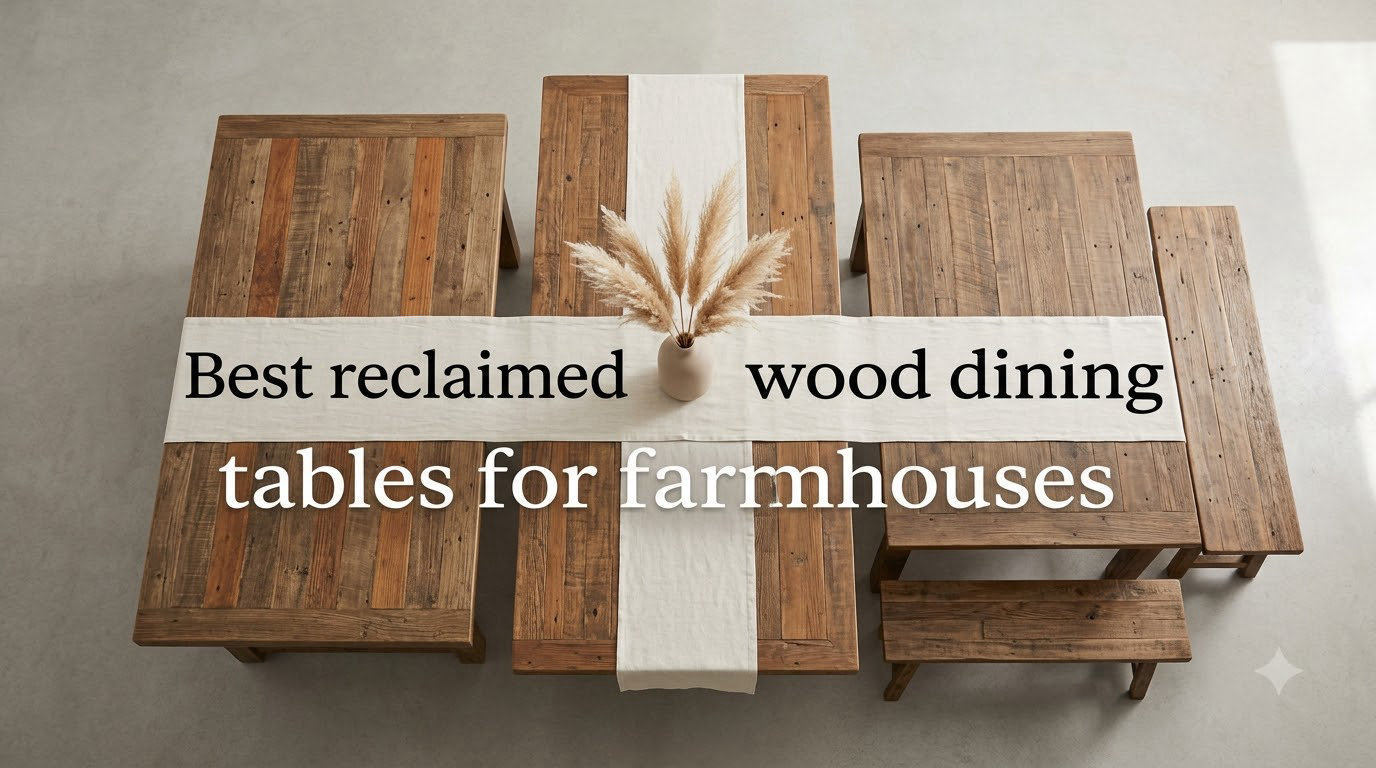 Best reclaimed wood dining tables for farmhouses