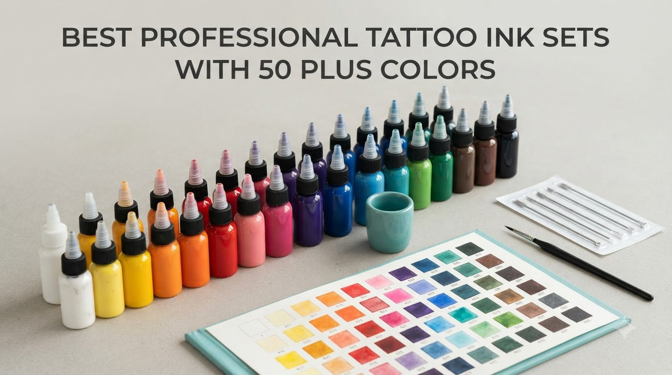 best professional tattoo ink sets with 50 plus colors