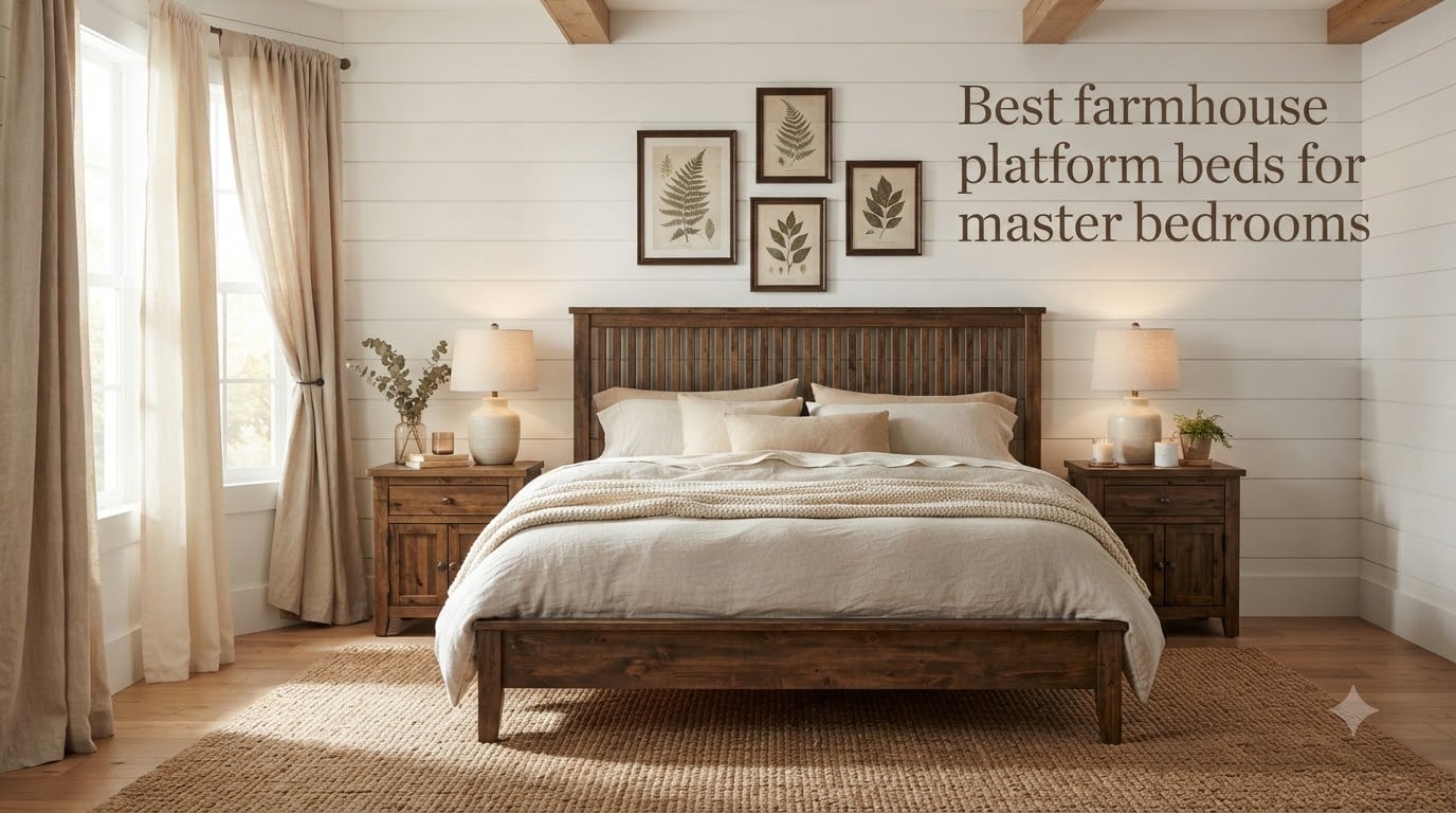 Best farmhouse platform beds for master bedrooms