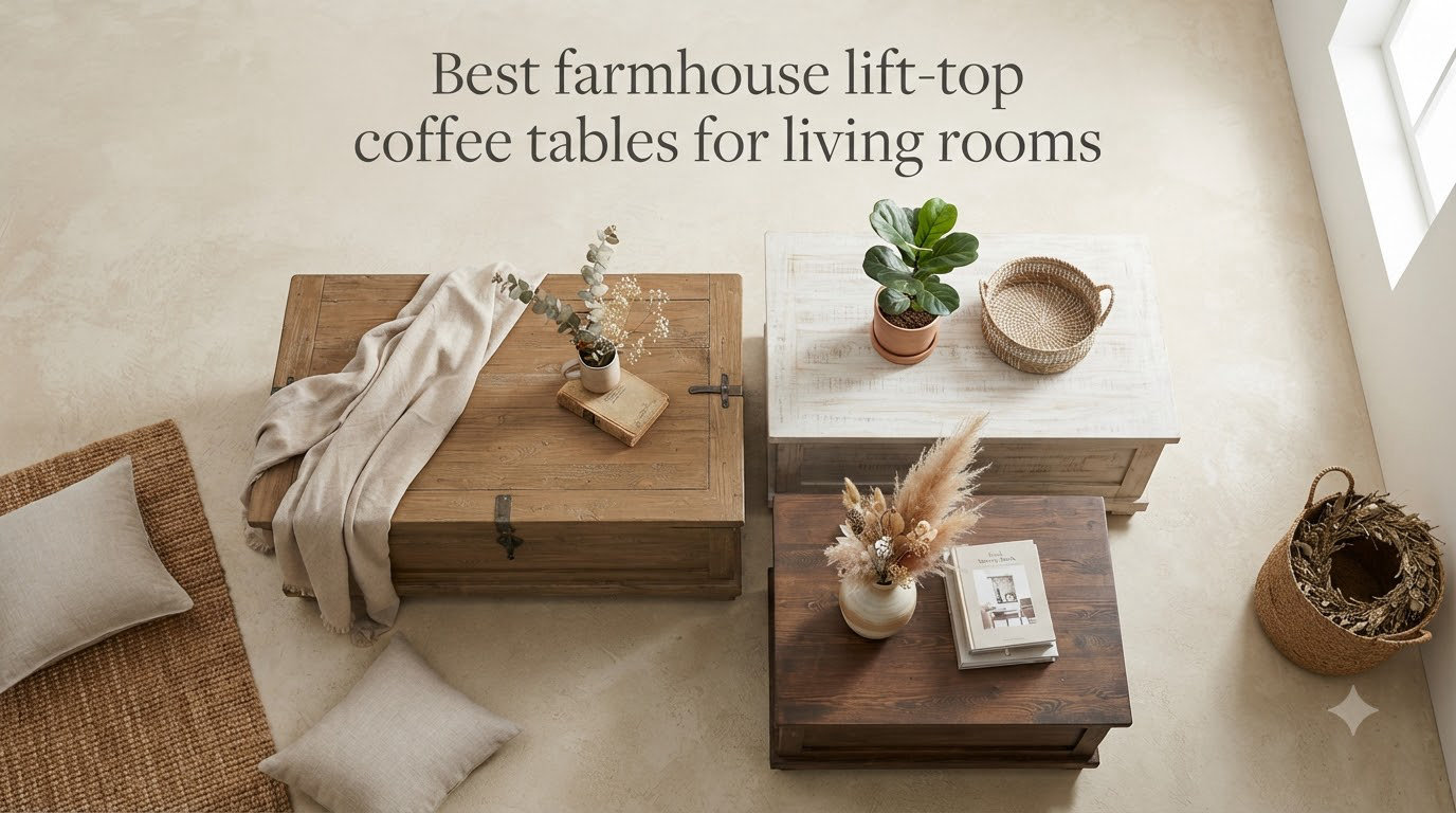 Best farmhouse lift-top coffee tables for living rooms
