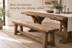 Best farmhouse benches for dining tables