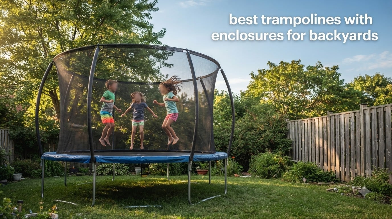 best trampolines with enclosures for backyards
