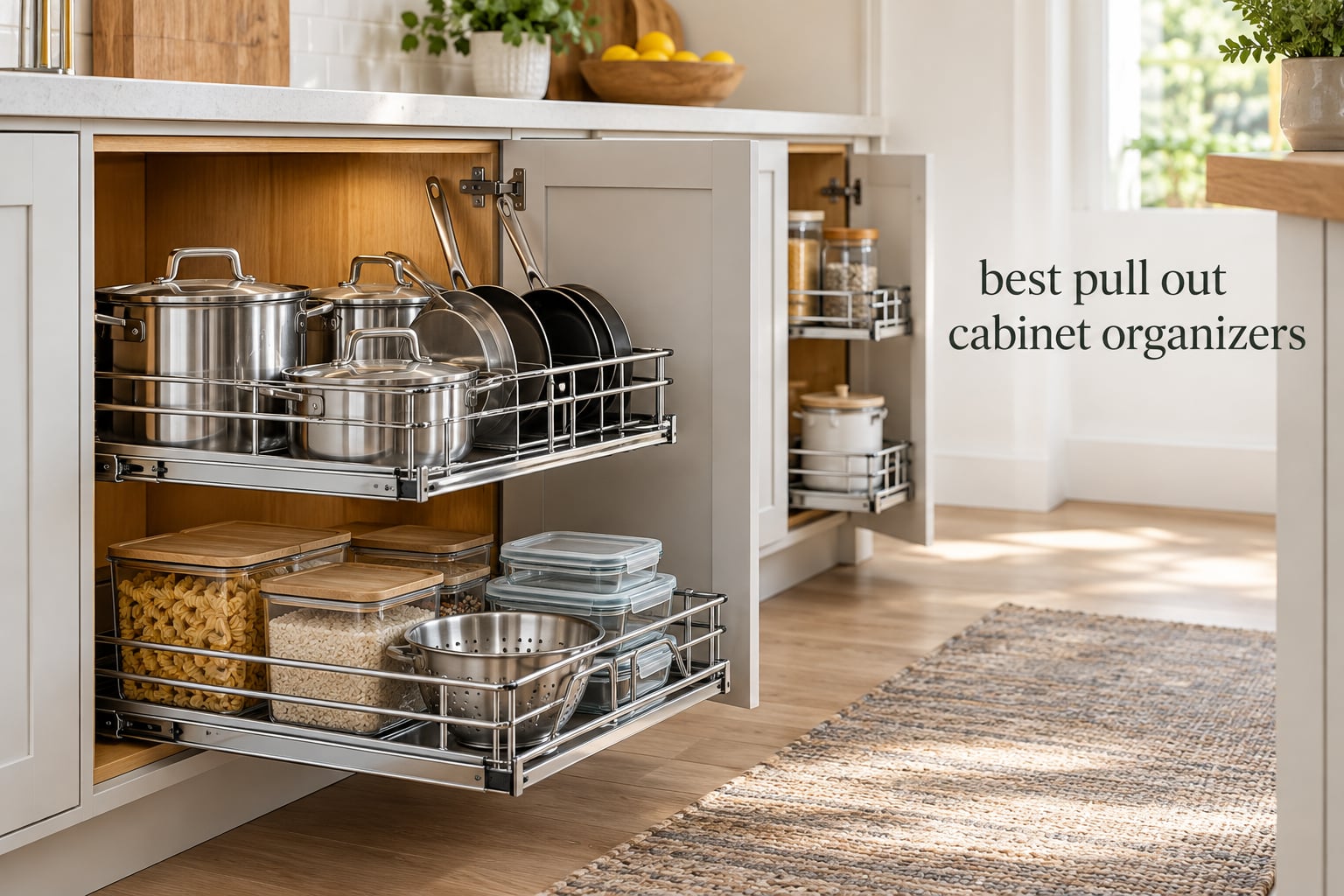 best pull out cabinet organizers