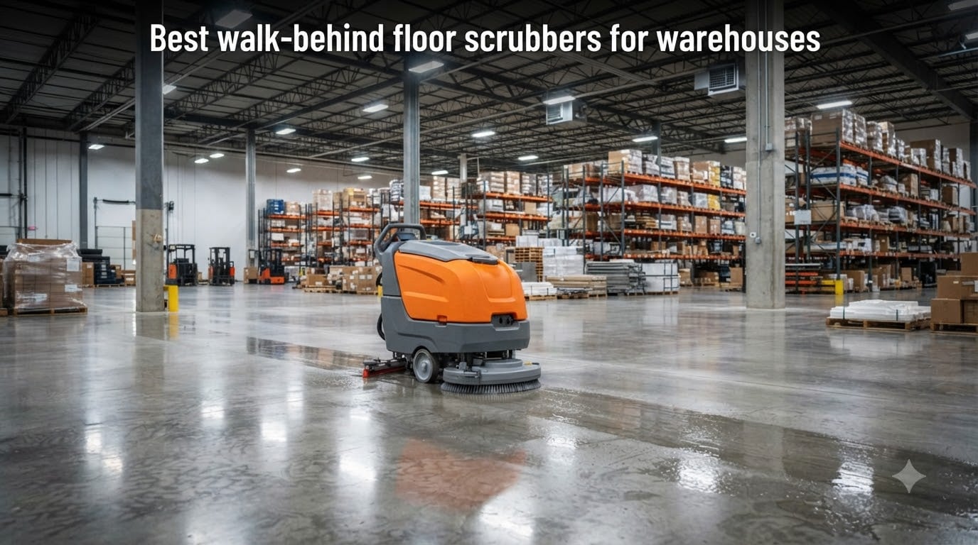 Best walk-behind floor scrubbers for warehouses