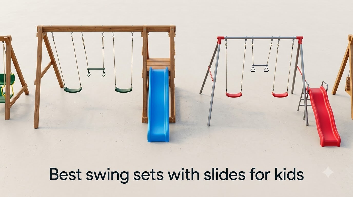 Best swing sets with slides for kids