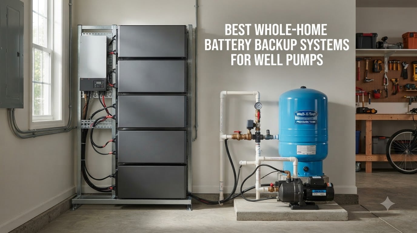 Best whole-home battery backup systems for well pumps