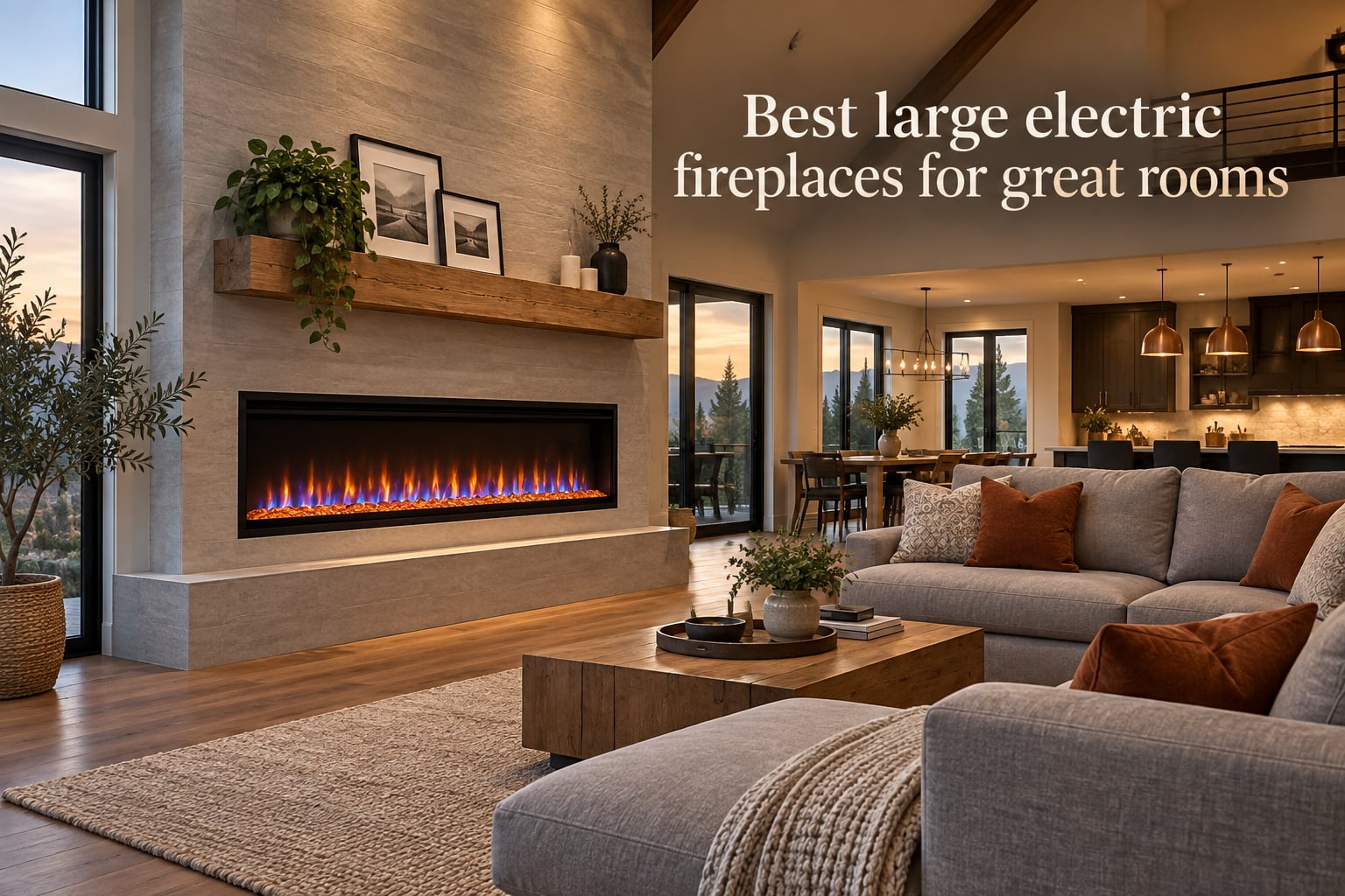 Best large electric fireplaces for great rooms