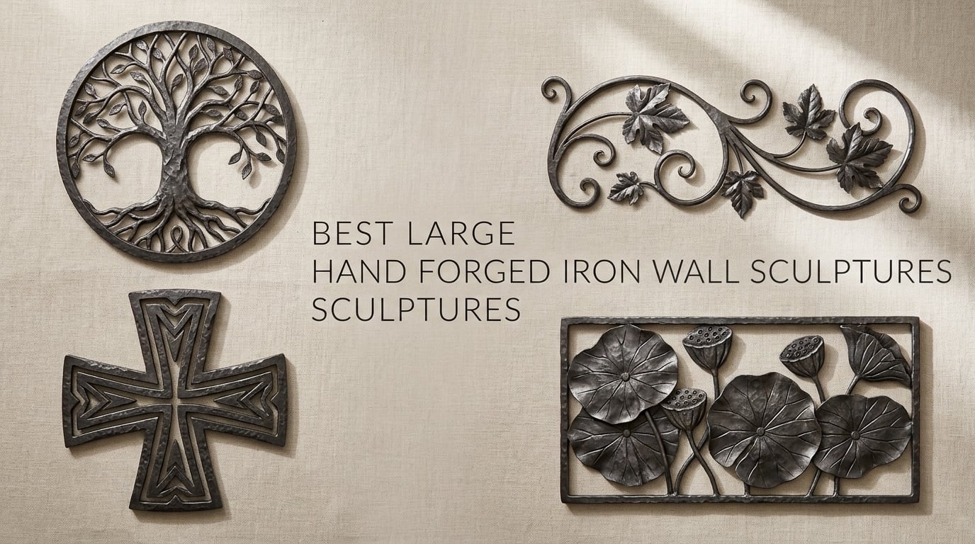 best large hand forged irons wall sculptures