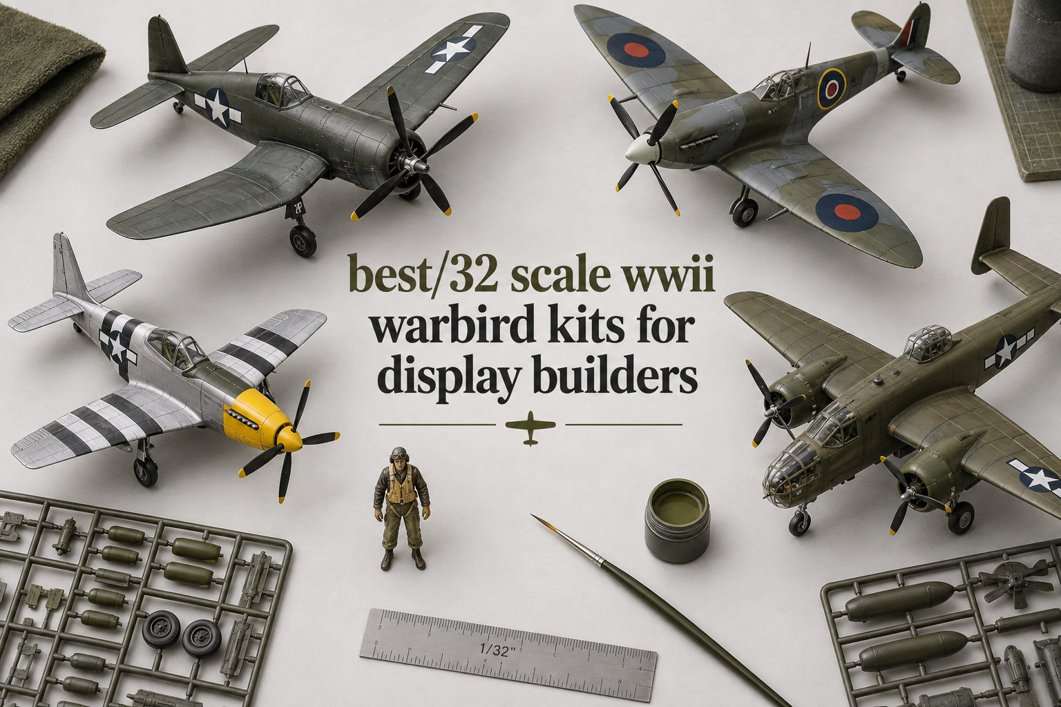 best 1/32 scale wwii warbird kits for display builders