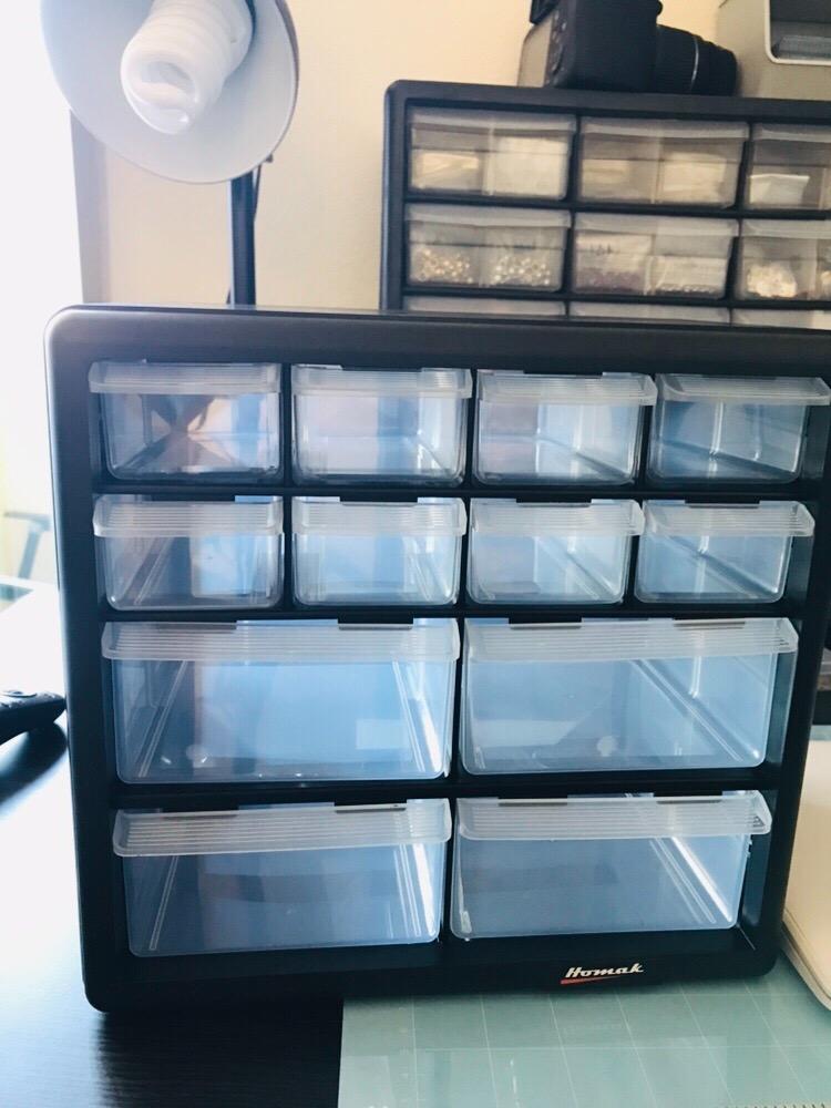 Homak 12-Drawer Parts Organizer, Black, HA01012001 customer photo 1