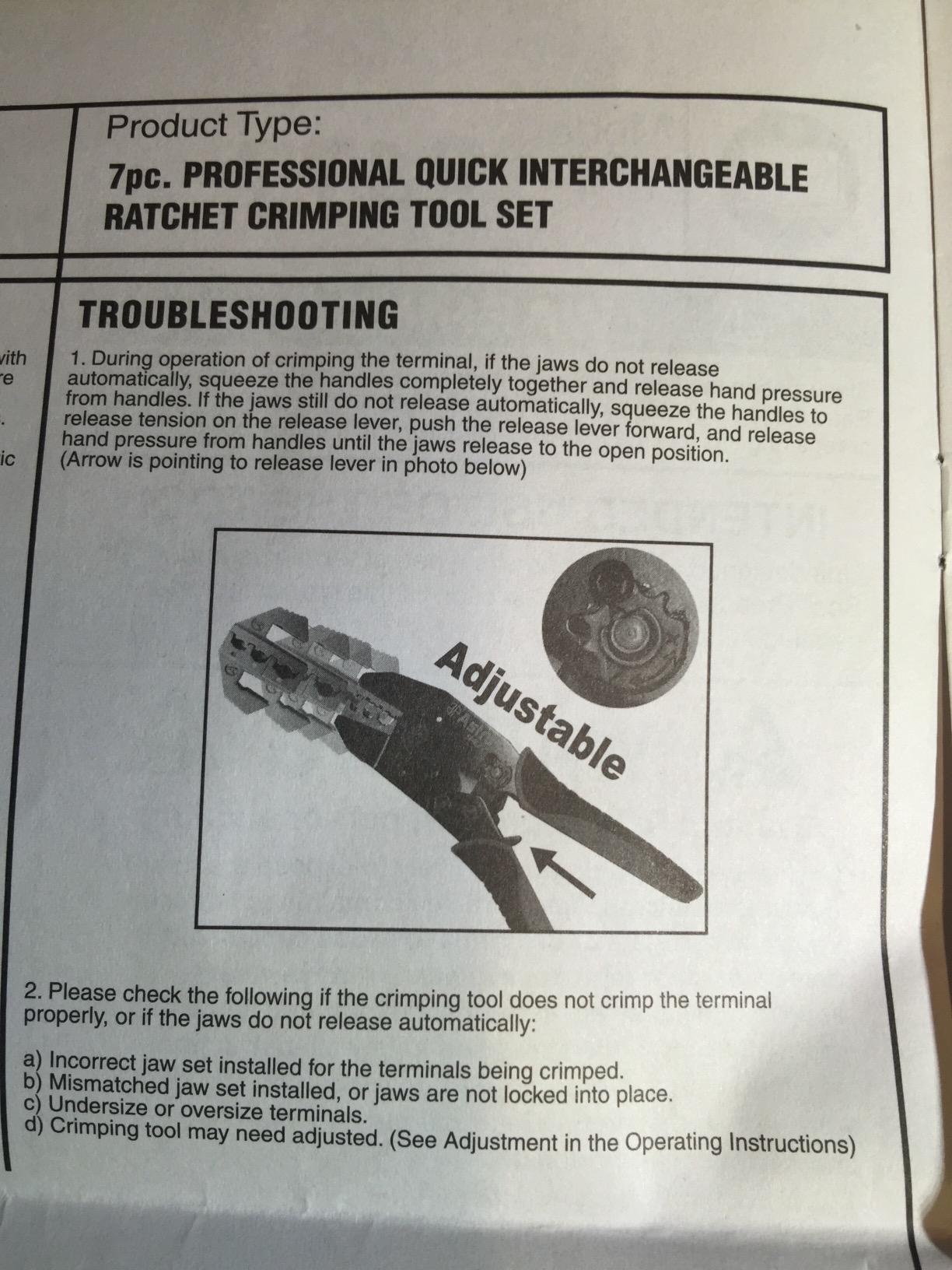Astro Pneumatic Tool 9477 7-Piece Professional Quick Interchangeable Ratchet Crimping Tool Set customer photo 1