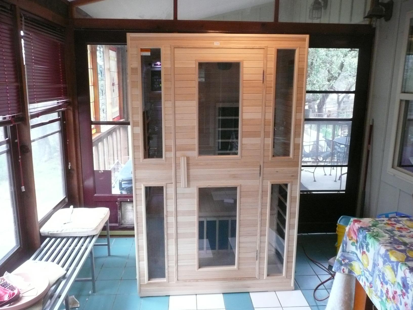 JNH Lifestyles Joyous 2 Person Low EMF 7 Carbon Heating Panel Far Infrared Sauna in Canadian Hemlock Wood with Bluetooth, MP3 Aux Connection customer photo 2